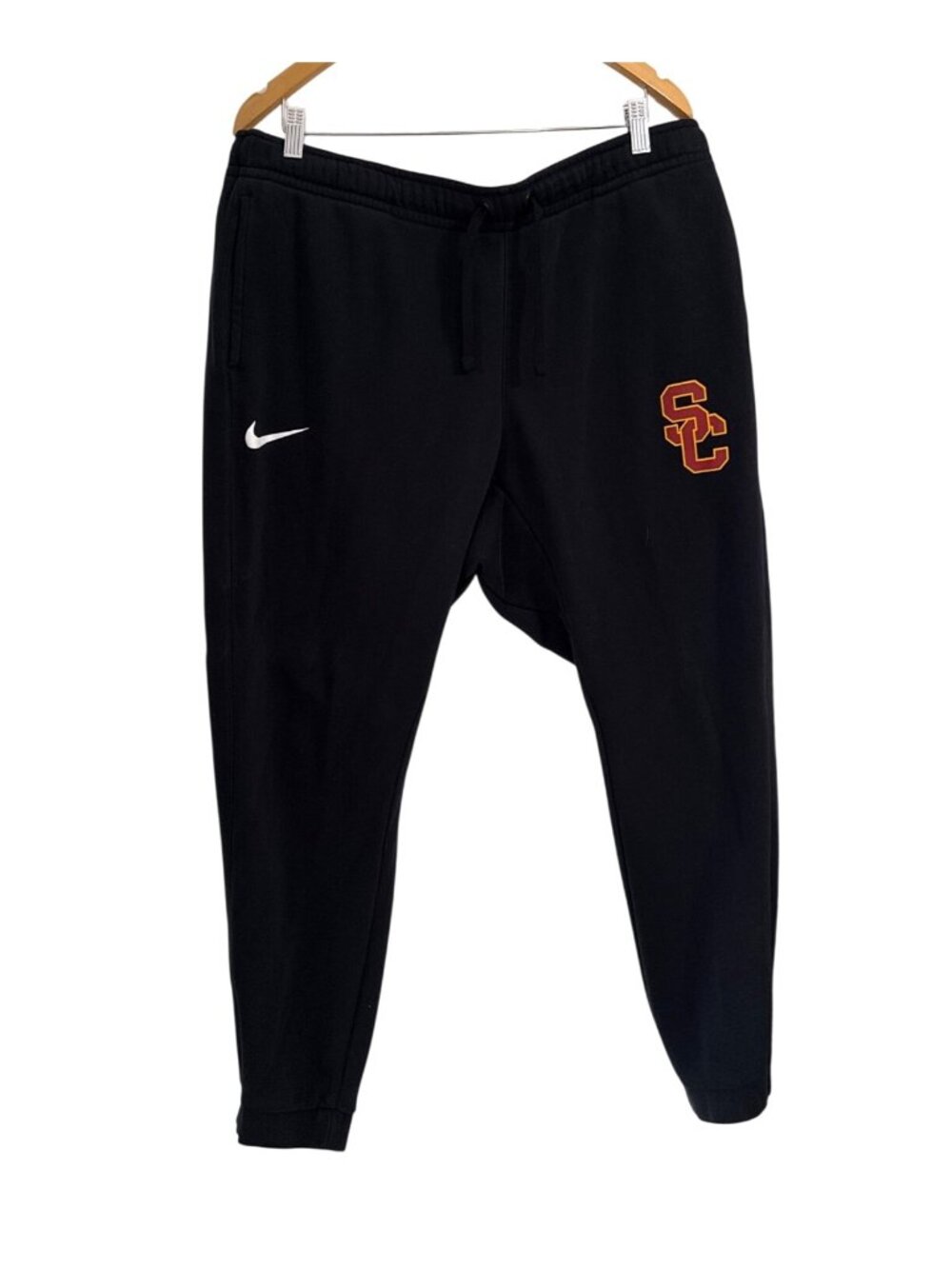 Nike USC Trojans Black Sweatpants XXL Elastic Waistband Logo Joggers